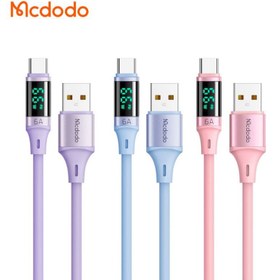 تصویر کابل شارژ سریع 66 واتی USB به تایپ سی مک دودو مدل MCDODO CA-192 دارای نمایشگر دیجیتال طول 120 سانتيمتر 