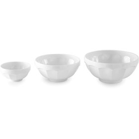 تصویر سرویس چینی زرین 6 نفره پیاله سفید نئوکلاسیک (13 پارچه) Zarin Iran Neo-Classic White 13 Pieces Porcelain Bowl Set