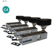 تصویر ست 4 تایی لودسل آین مدل HSQB-SS کلاس C4 ظرفیت 2 تن با پایه و لاتن 