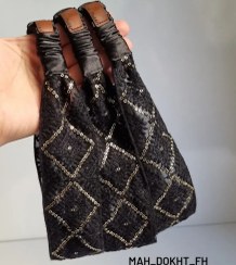 تصویر هدبند گلدوزی پارچه گلدوزی و پولک دوزی تک رنگ 