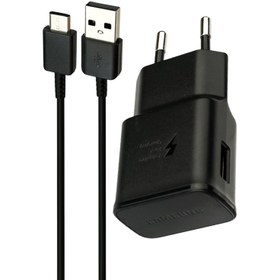 تصویر شارژر دیواری فست شارژ Samsung S10 EP-TA200 2A 15W سرجعبه + کابل تایپ سی Samsung S10 EP-TA200 2A 15W Fast Charge Wall Charger With type-C Cable