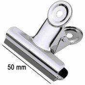 تصویر گیره کاغذ فلزی سایز 50 میلی متر بسته 6 عددی کد 6103 Steel Paper Clip Holder 50 mm 6103