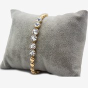 تصویر دست بند زنانه شش نگین طرح جواهر ژوپینگ 