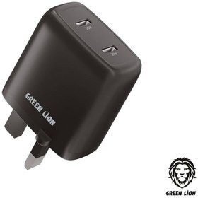 تصویر آداپتور تایپ سی 40 وات دو پورت گرین Green Dual Port USB-C Wall Charger 40W 