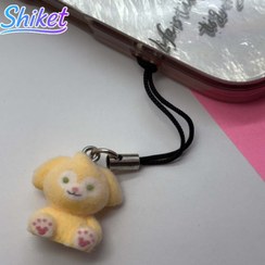 تصویر آویز فانتزی مخملی خرگوش 