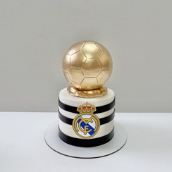 تصویر کیک رئال مادرید مدل توپ طلا 