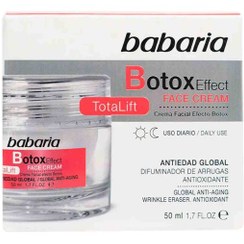 تصویر کرم جوانساز و پر کننده خطوط صورت باباریا babaria مدل بوتاکس Botox حجم 50 میل Botox FACE CREAM babaria 50 ml