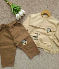 تصویر بلوز وشلوارکتان پسرانه خرسی 