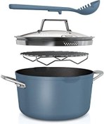 تصویر Ninja CW202BLUK Steam Simmer Roast Braise Bake Saut Sear Boil Extra Large 6L capacity, Blue Macaroon, Pot 