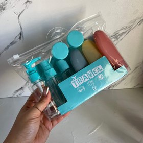 تصویر پک مسافرتی 9 تکه (۶ رنگ جذاب) - زرشکی 9 in 1 travel bottle set WESUNCO