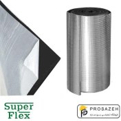 تصویر عایق الاستومری رولی سوپرفلکس 25 میلیمتر - نوع-روکش: روکش آلومینیوم 170 میکرون مسلح پشت چسبدار ساده - 