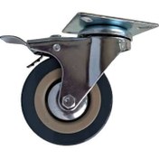 تصویر چرخ بیمارستانی ترمزدار سایز کوچک 