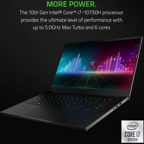 تصویر لپ‌تاپ گیمینگ Razer Blade 15 2019: Intel Core i7-9750H 6 Core، NVIDIA GeForce RTX 2060، 15.6 اینچی FHD 1080p 144Hz، 16 گیگابایت رم، 512 گیگابایت SSD، CNC آلومینیوم، نورپردازی Chromaundert Razer Blade 15 Gaming Laptop 2019: Intel Core i7-9750H 6 Core, NVIDIA GeForce RTX 2060, 15.6" FHD 1080p 144Hz, 16GB RAM, 512GB SSD, CNC Aluminum, Chroma RGB Lighting, Thunderbolt 3