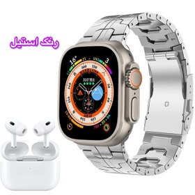 تصویر پک ساعت هوشمند i20 ultra همراه با ایرپاد پرو ۲ i20 ultra smart watch pack with Airpod Pro 2