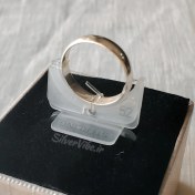 تصویر انگشتر نقره رینگ ساده سایز ۵۶-۵۷ 