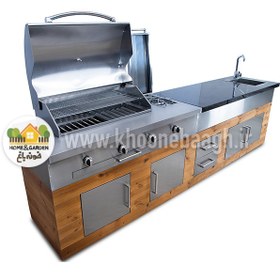 تصویر باربیکیو آیلند استیل میز سنگی 