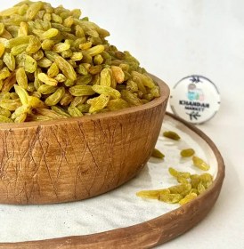 تصویر کشمش قلمی سبز ممتاز (کاشمر) - 1000 گرم Iranian Raisins