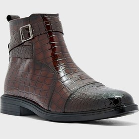 تصویر بوت‌های کشی با طرح کروکودیل پاتنت برند robert wood Patent Croc Embossed Pull On Boots