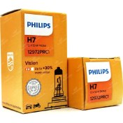 تصویر لامپ H7 افزایشی 30% فیلیپس اصلی لهستان 