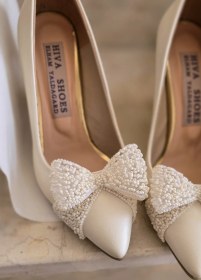 تصویر کفش پاپیون مروارید 