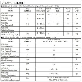 تصویر بسته 10 عددی فرستنده IR مادون قرمز 5 میل KEL-504C مارک SIVAGO 