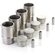 تصویر مجموعه بوش+پيستون(کف گود)+گژين پين(موتورTU3)- دست 4 عددي پژو 206 - 0410800599 