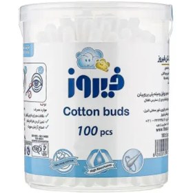تصویر گوش پاک‌کن 100 عددی فیروز firooz cotton swab rein wattestabchen 100pcs