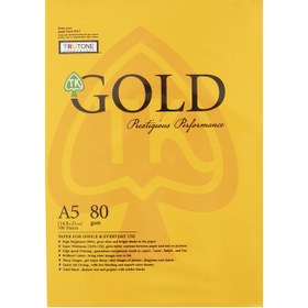 تصویر کاغذ A5 گلد KMP GOLD گرماژ 80 بسته 500 عددی A5 GOLD Paper کاغذ چاپی کپی مکس مدل کاغذ A5 گلد KMP GOLD گرماژ 80 بسته 500 عددی A5 GOLD Paper