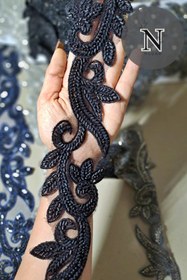 تصویر نوار مجلسی مدل پنلی کارشده lace for dress