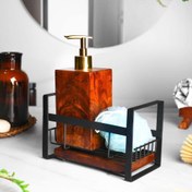 تصویر ست جا مایع و اسکاچ زارا طرح چوب مدل 23232 