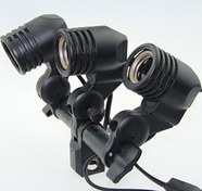 تصویر هولدر لامپ E27 سه تایی - سرپیچ خانگی 