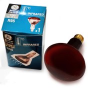 تصویر لامپ مادون قرمز 100 وات جنرال الکتریک (GENERAL ELECTRIC) مدل R95 پایه معمولی (E27) 