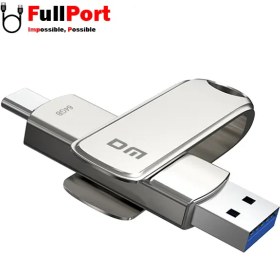 تصویر فلش دی ام مدل DM PD189 OTG 2 In 1 Type C USB3.1 با ظرفیت 64 گیگابایت DM PD189 OTG 2 In 1 Type C USB3.1 64GB Flash Memory