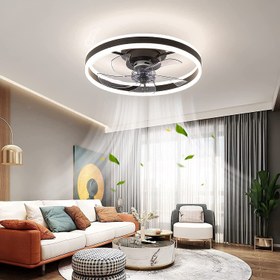 تصویر Ceiling Fan with Remote Control & Dimmable LED Light Kit- Indoor 19.7 