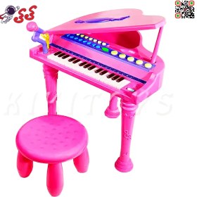 تصویر پیانو پایه دار با میکروفون اسباب بازی Electronic Piano 3205A 