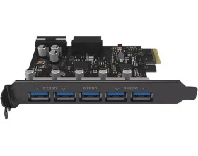 تصویر هاب یو اس بی اینترنال 5 پورت اوریکو Orico 5 Port USB3.0 PCI-E Expansion Card PVU3-5O2I-V1 