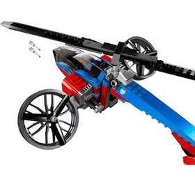 تصویر لگو SUPER HEROES – مدل نبرد هوایی با هلیکوپتر و فیگور اسپایدرمن (298 قطعه) 