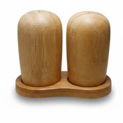 تصویر نمکدان دوتایی بامبو ضدآب 