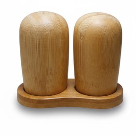 تصویر نمکدان دوتایی بامبو ضدآب 