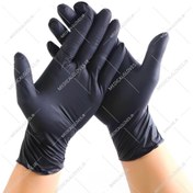 تصویر دستکش نیتریل مشکی 