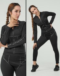 تصویر ست سویشرت و لگ ورزشی زنانه مدل نواردوزی 