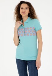 تصویر پولوشرت زنانه نعنایی یو اس پولو 