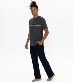 تصویر ست پیژامه فاق نرمال آستین کوتاه راسته مردانه | یو اس پولو U.S. Polo Assn. US.01.18901.25Y 101 