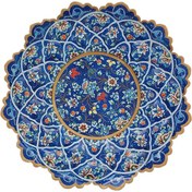 تصویر بشقاب میناکاری 25 سانتی متری با قاب PVC کد 1DK72 