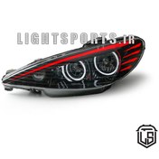 تصویر چراغ جلو اسپرت پژو ۲۰۶ طرح BMW قرمز 