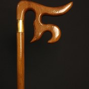 تصویر عصا حضرت علی ( ع ) رنگ قهوه ای تیره کهربایی 