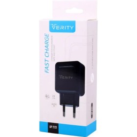 تصویر شارژر دیواری وریتی مدل AP-2121 به همراه کابل تبدیل microUSB 