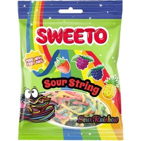 تصویر پاستیل شکری سویتو Sweeto Sour Rainbow با طعم میوه های ترش 80 گرم 