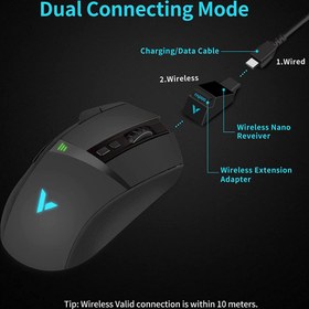 تصویر ماوس گیمینگ بی سیم رپو مدل VT350 ا Rapoo VT350 wireless gaming mouse Rapoo VT350 wireless gaming mouse