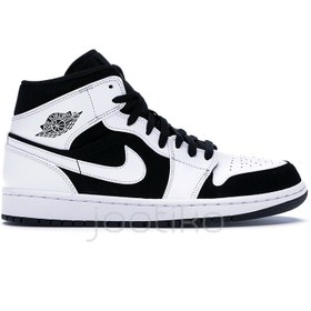 nike air jordan 1 mid white and black